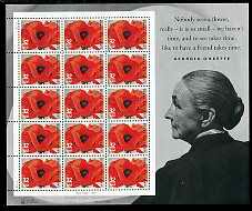 Georgia O'Keeffe Issue Mint Sheet of 15 Stamps United States, 1996